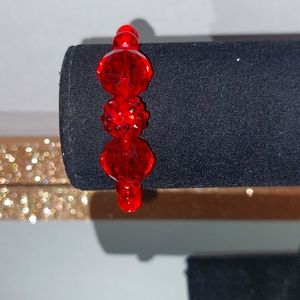 Handmade Elastic Red Bracelet